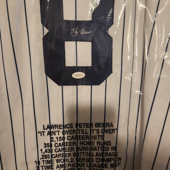 Autographed Yogi Berra New York Yankees Jersey with COA - Picture 4 of 12